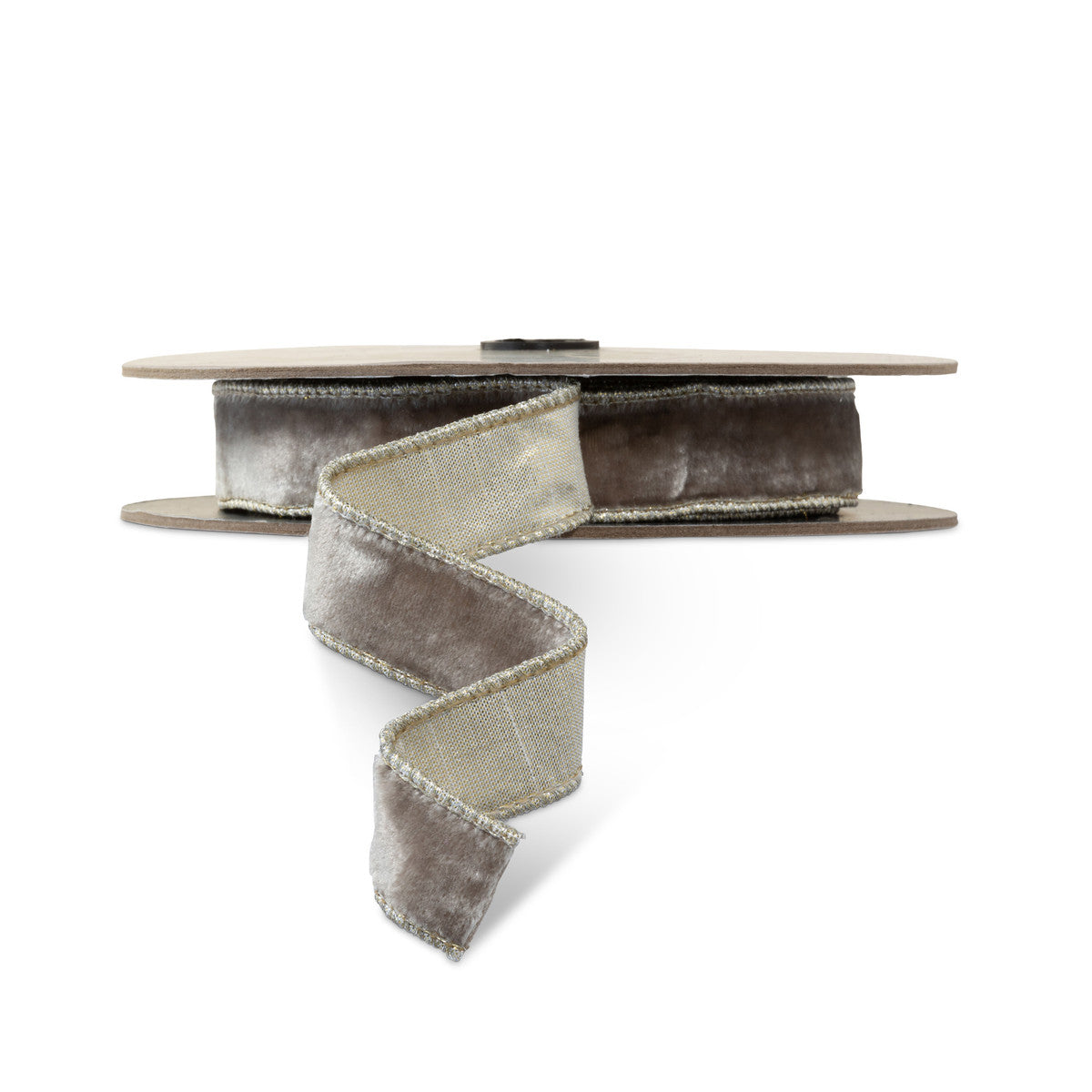 1" Plush Velvet Platinum Ribbon