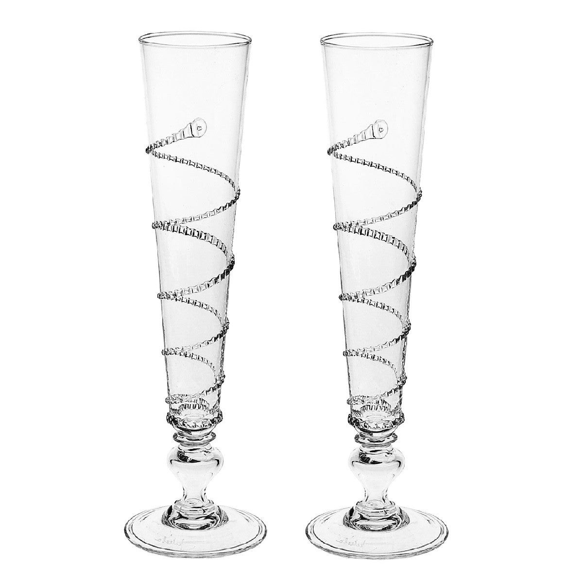 Juliska Pair of Amalia Champagne Flutes