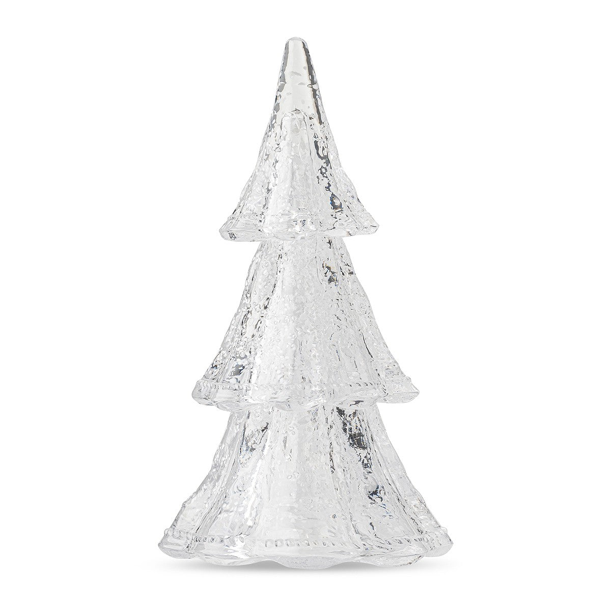 Berry & Thread 10.5" 3pc Stacking Glass Tree in Clear with Snow - Juliska