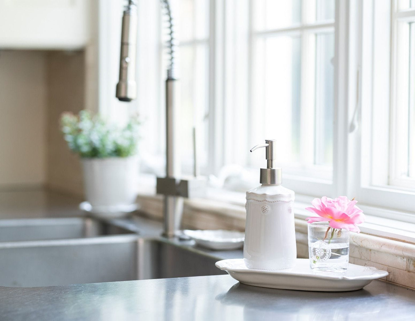 Berry & Thread Whitewash Soap/Lotion Dispenser - Juliska