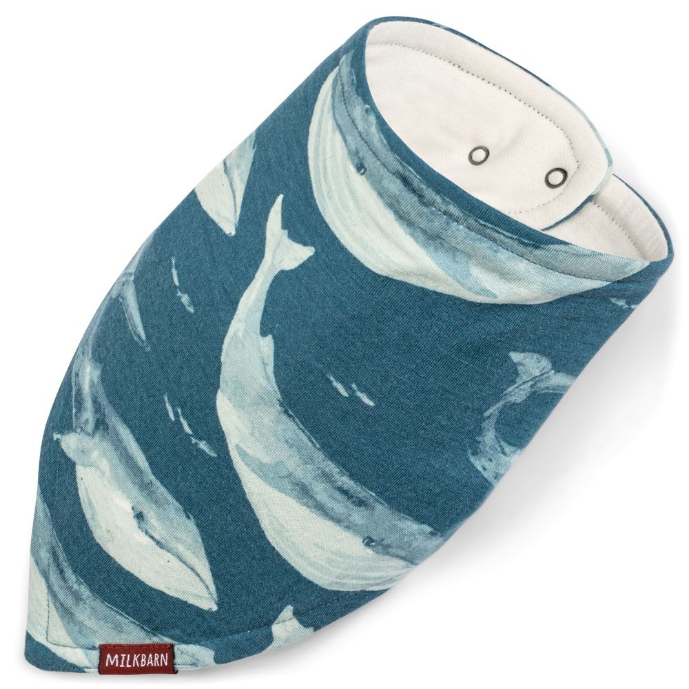 Milkbarn Kerchief Bib - Whales