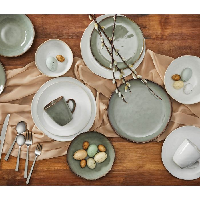 Simon Pearce Burlington Dinner Plate, Moss Glen
