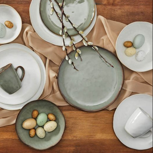 Simon Pearce Burlington Dinner Plate, Moss Glen