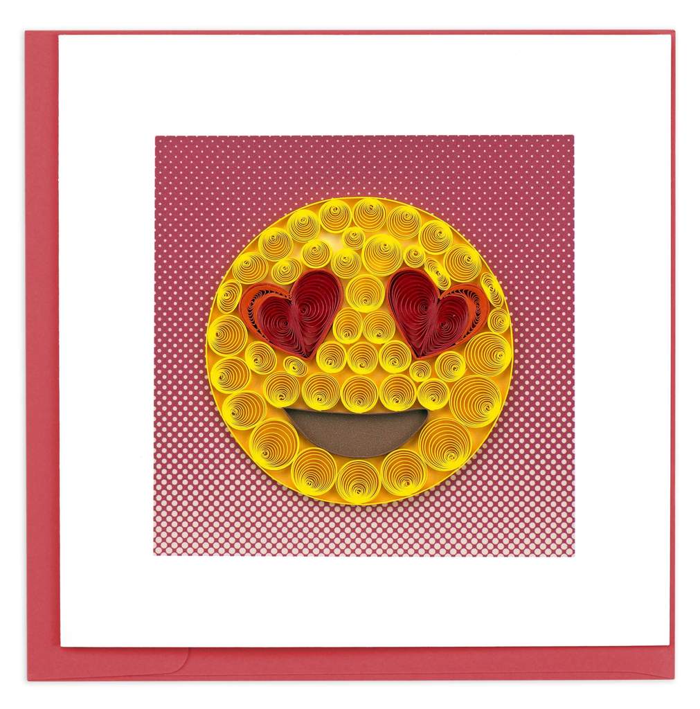 Quilling Card - Love Emoji Greeting Card