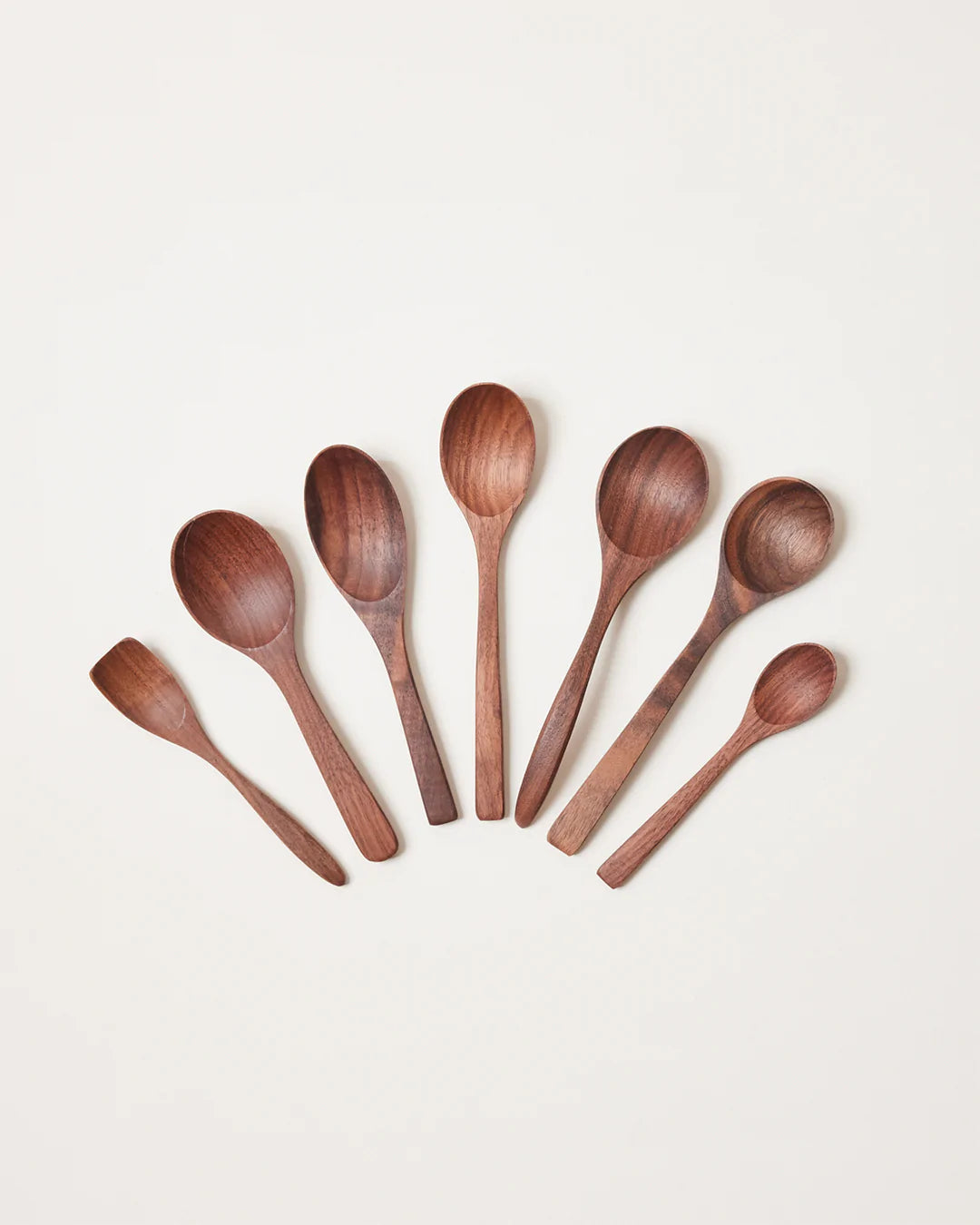 Farmhouse Pottery Essential Kitchen Little Spoon Set of 7 Walnut