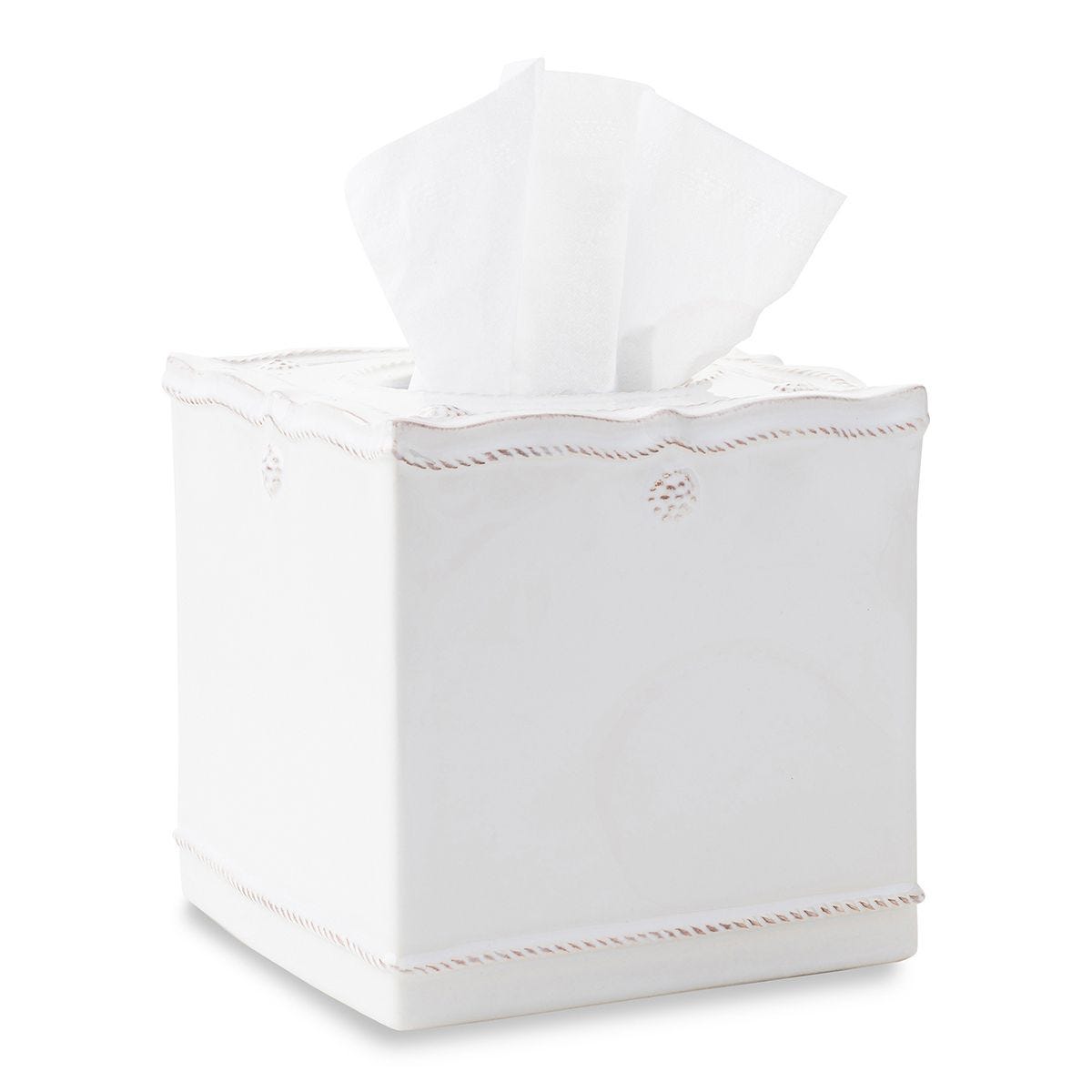Juliska Tissue Box Cover Berry & Thread Whitewash