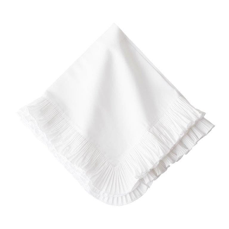 Mademoiselle Napkin in White, Set of 4 - Juliska