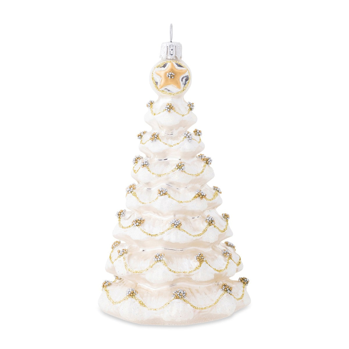 Berry & Thread Silver/Gold Tree Glass Ornament - Juliska