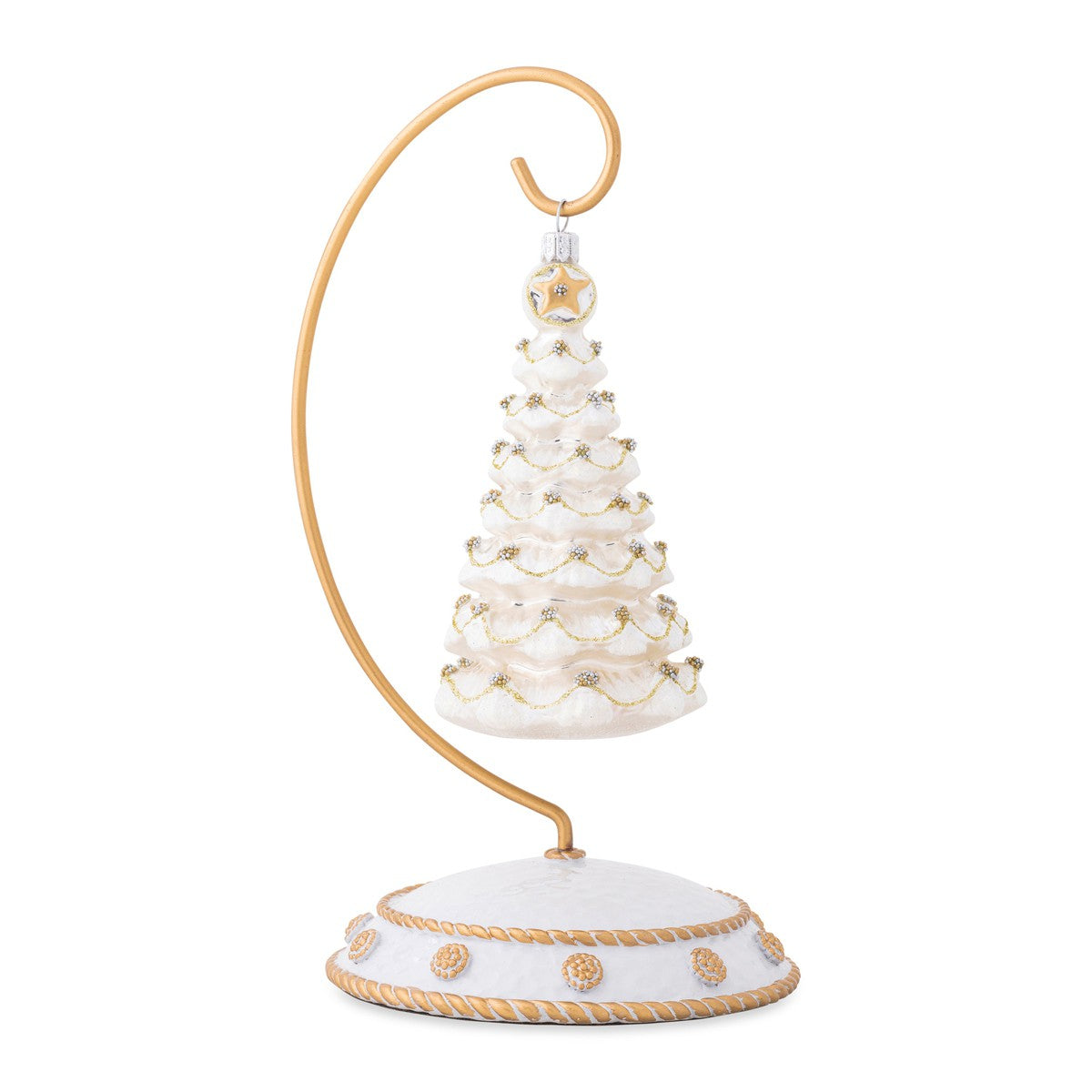 Berry & Thread Silver/Gold Tree Glass Ornament - Juliska