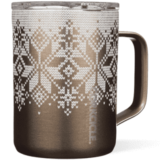 Corkcicle Fairisle Gold Coffee Mug