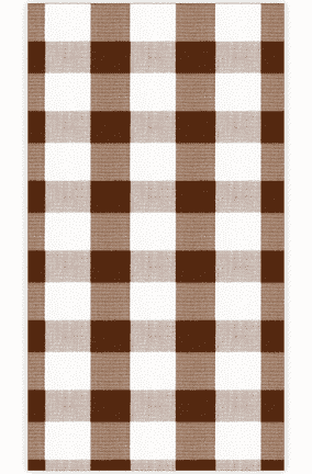 Chocolate Brown Gingham Guest Towel