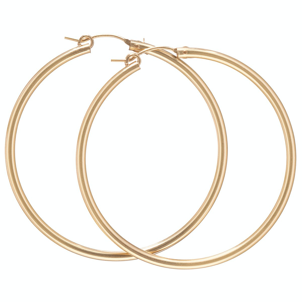 enewton round gold 2" hoop - smooth