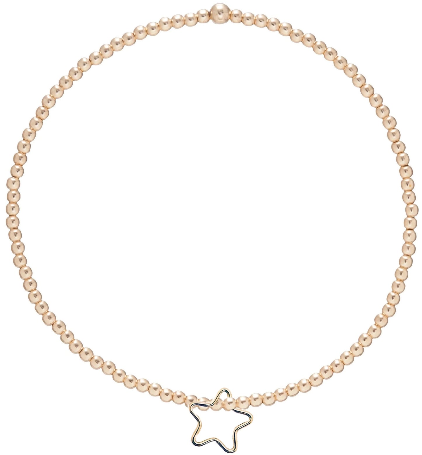 enewton Classic Gold 2mm Bead Bracelet - Star Gold Charm