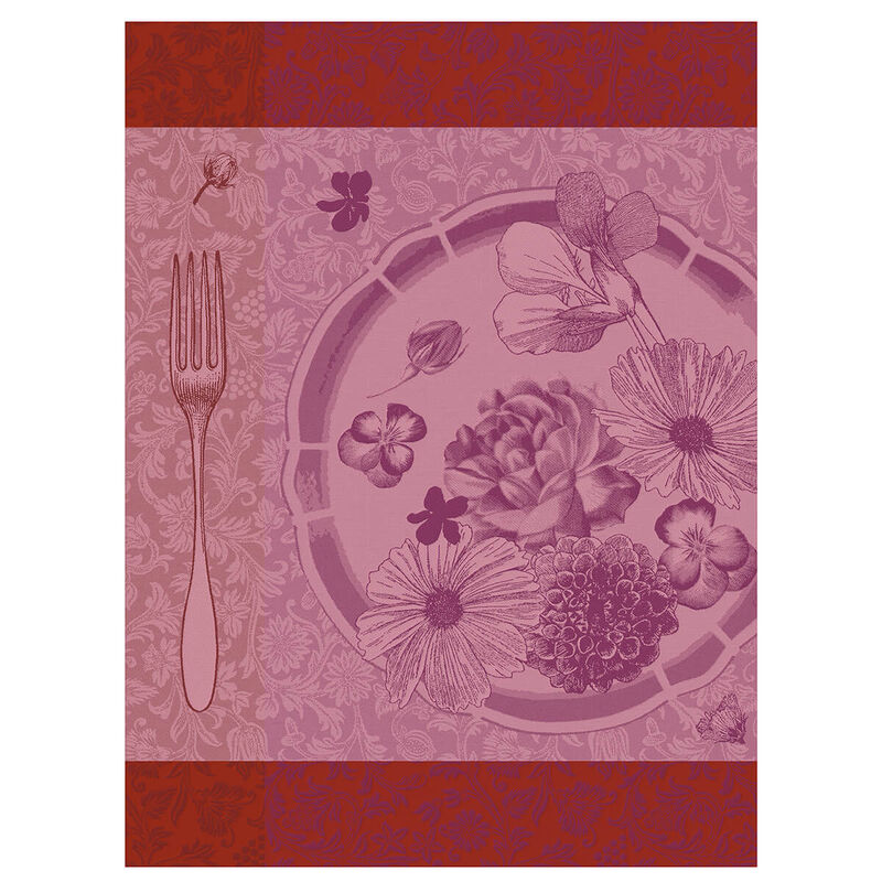 Le Jacquard Francais Fleurs A Croquer Flower Tea Towel