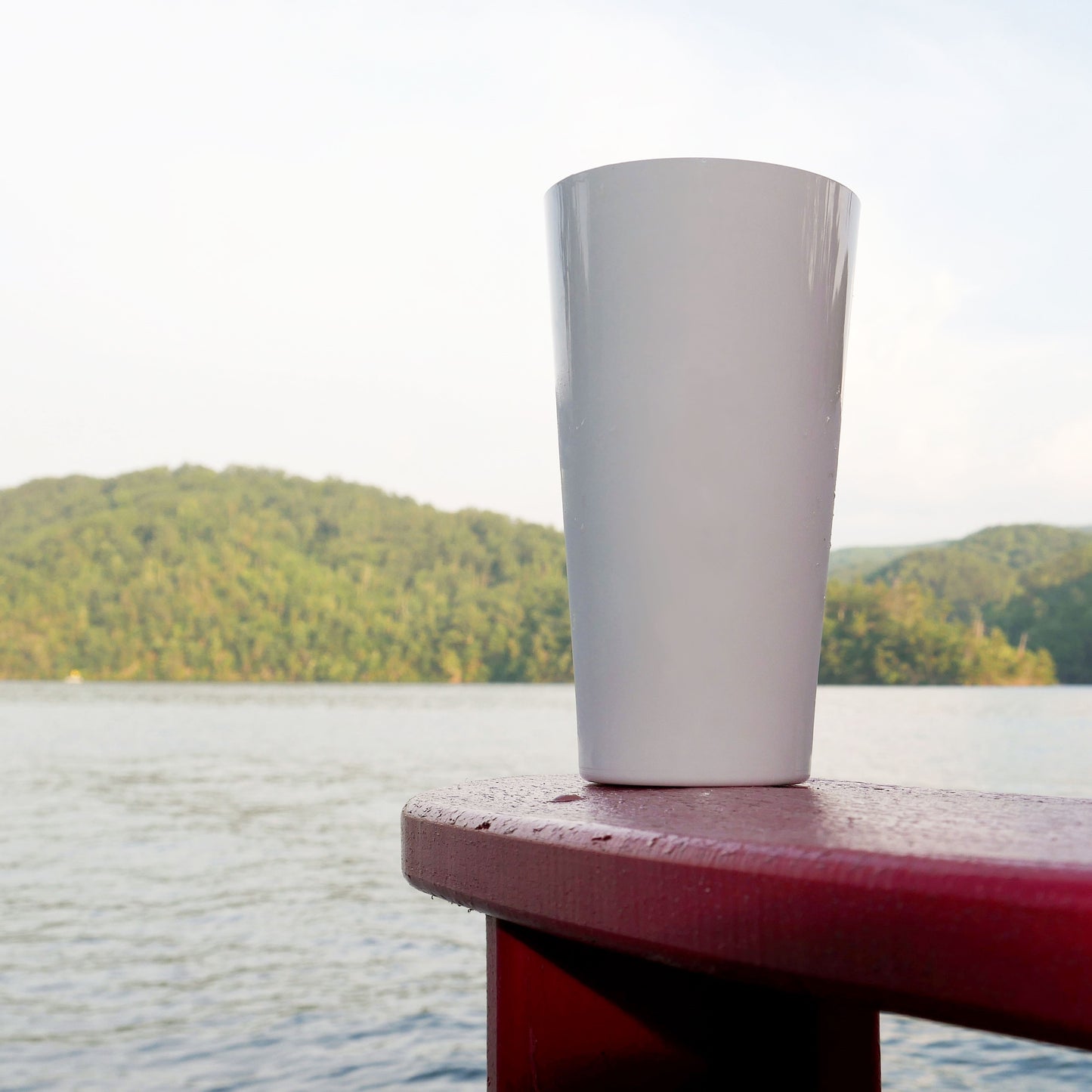 Acrylic Pint Glass White