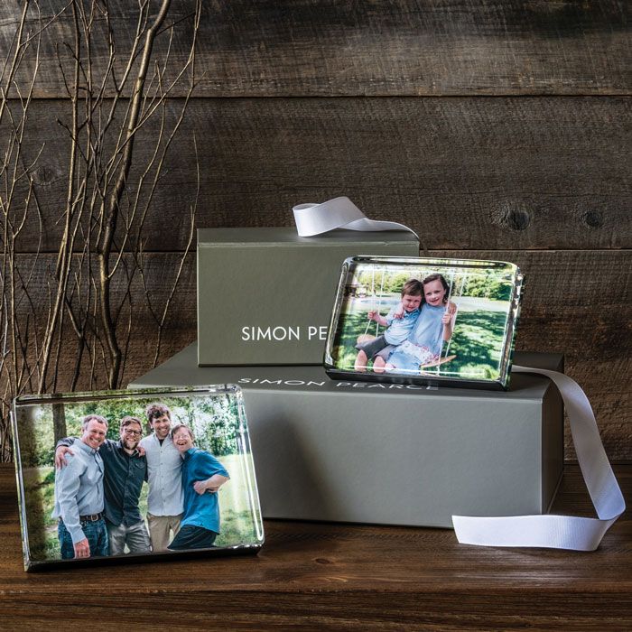 Simon Pearce Woodbury Horizontal Photo Block 5ʺ X 7ʺ, Gift Boxed