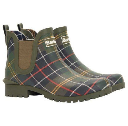 Barbour Women's Wilton Chelsea Welly in Classic Tartan