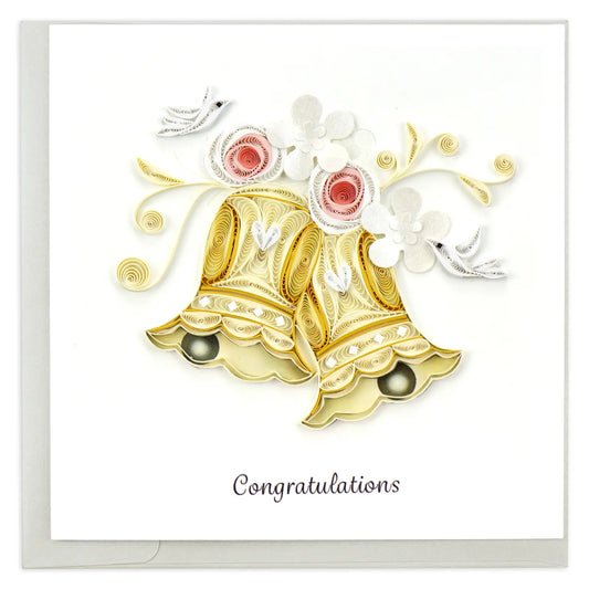 Quilling Card - Wedding Bells Greeting Card