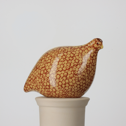 Small Quail Yellow Spotted Red