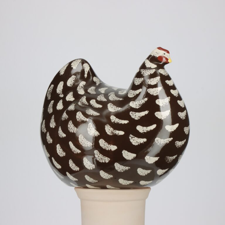 Hen Black Spotted White