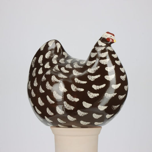 Hen Black Spotted White
