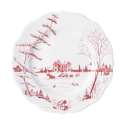 Juliska Country Estate Winter Frolic Ruby Dinner Plate