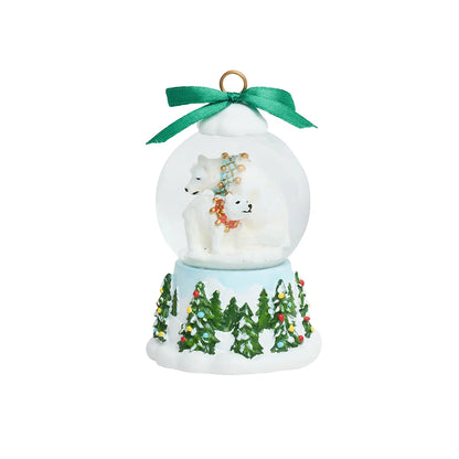 Juliska Berry & Thread North Pole Polar Bear Snow Globe Place Card Holder
