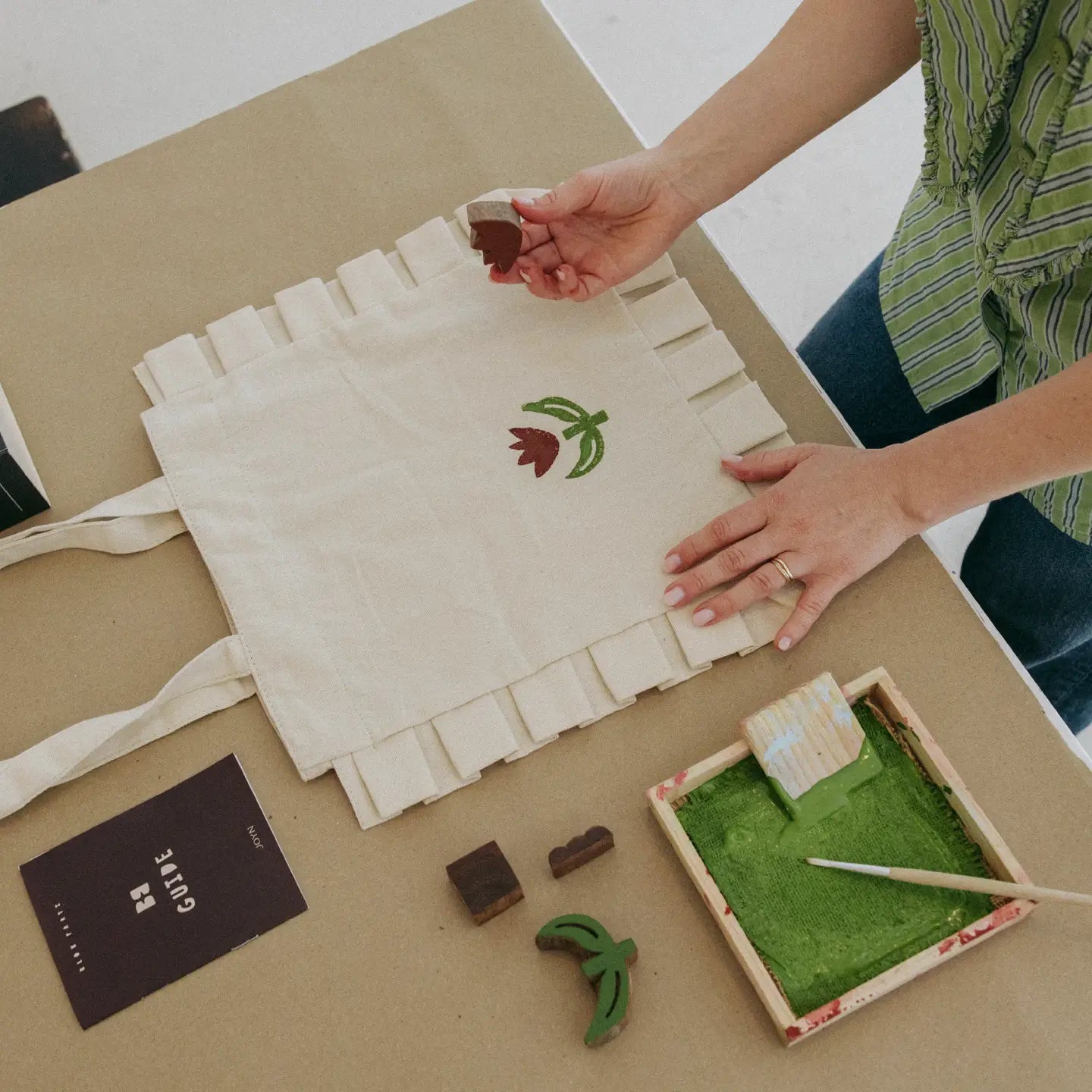 Tulip Ruffle Tote Block Printing Kit