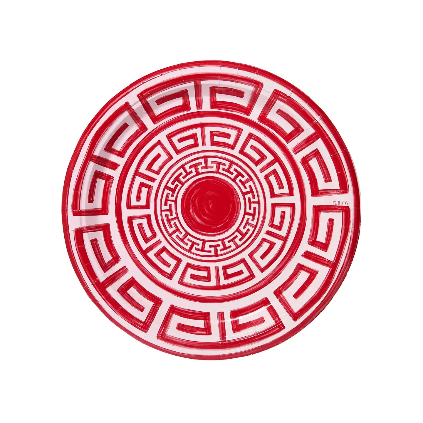 Cherry & Ballet Greek Key Paper Dinner Plates
