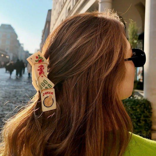 Mahjong Claw Hair Clip