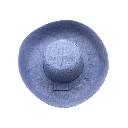 Monica 5" Wide Brim Solid Color Packable Straw Sun Hat