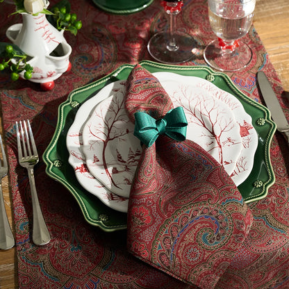 Juliska Paisley Red 18" x 90" Table Runner
