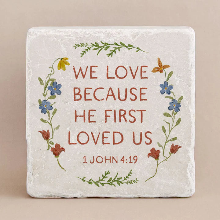 1 John 4:19 Scripture Stone, Twelve Stone Art