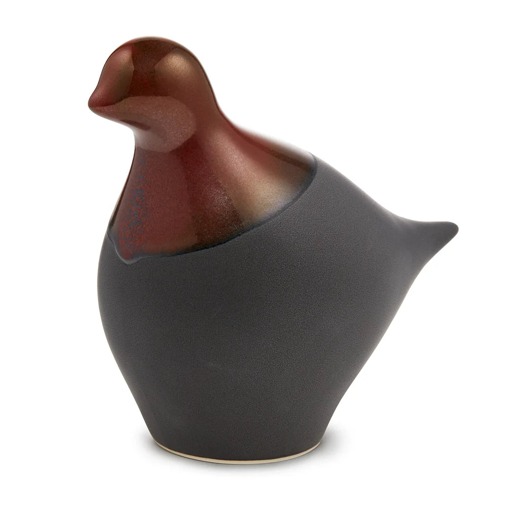 Simon Pearce Large Artisan Dove, Graphite & Rust