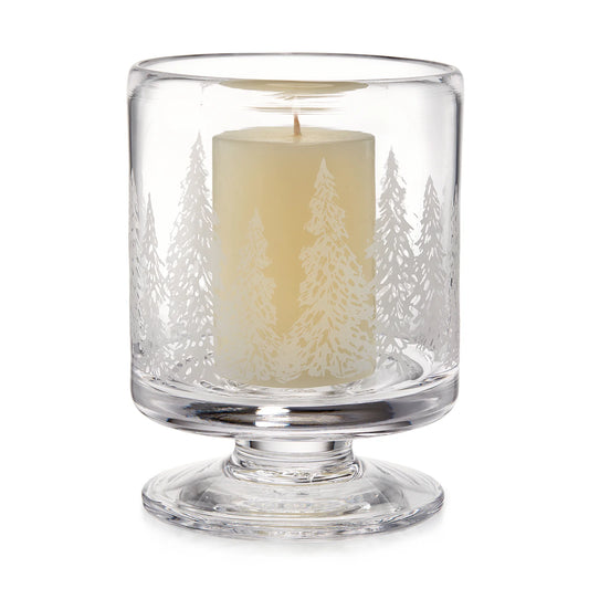 Simon Pearce SMALL Engraved Forest Nantucket Hurricane