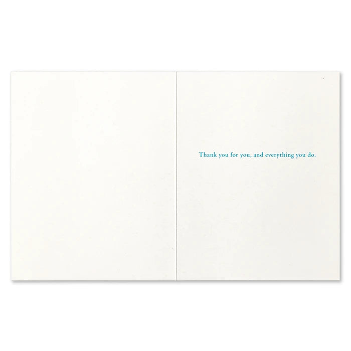 "What You Are is a Gift..." Thank You Card