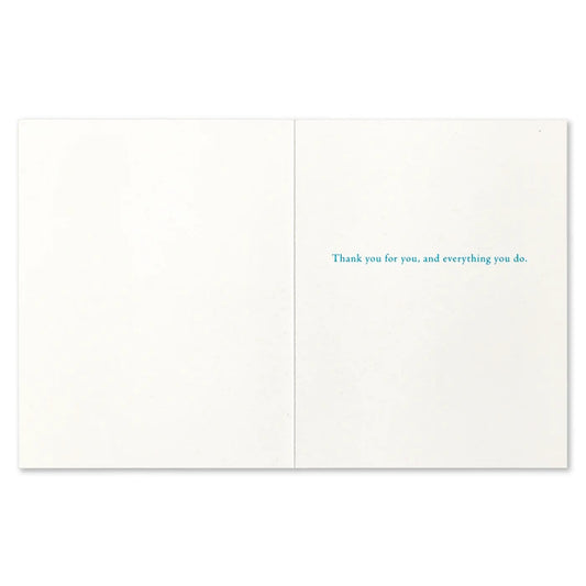 "What You Are is a Gift..." Thank You Card