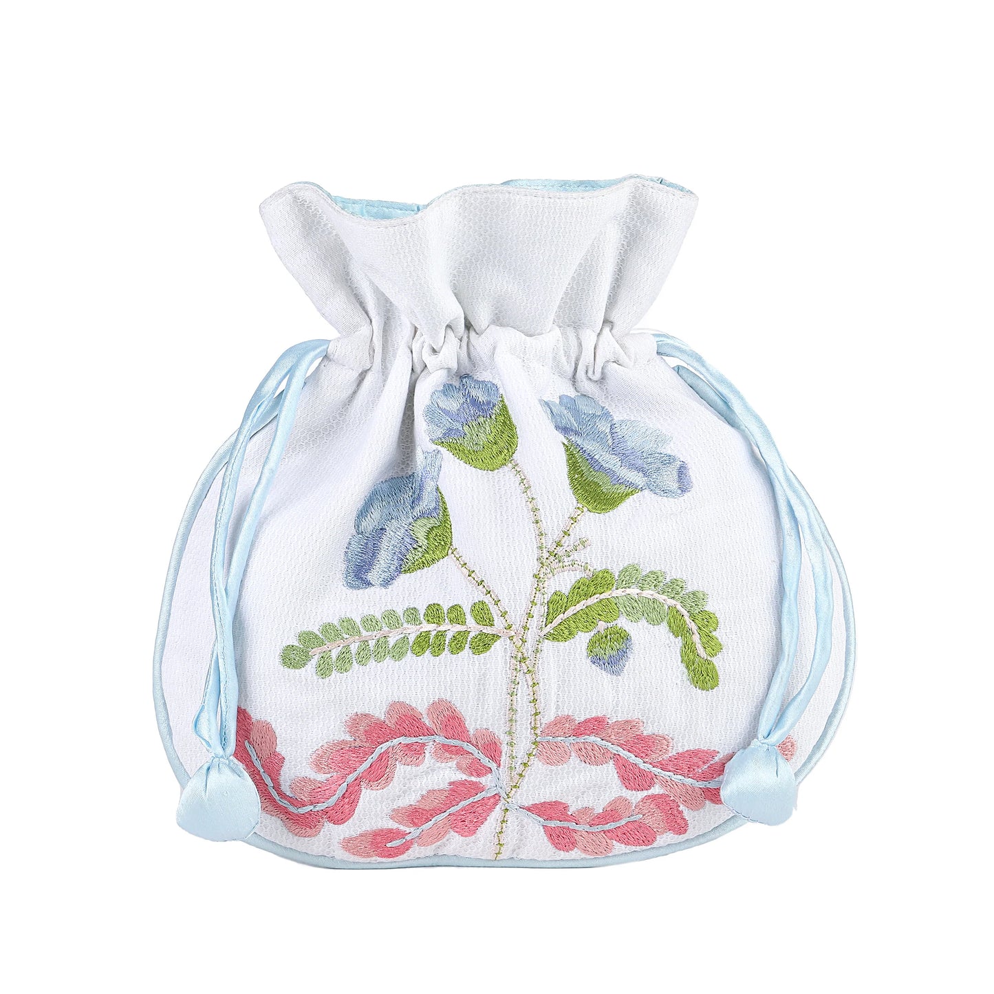 Carnation Small Jewelry Pouch Blue