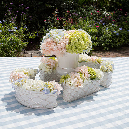 Juliska Berry & Thread Petite Parterre Garden 8" Planter Set/2 in Whitewash