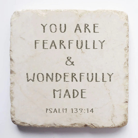 Psalm 139:14 Scripture Stone, Twelve Stone Art