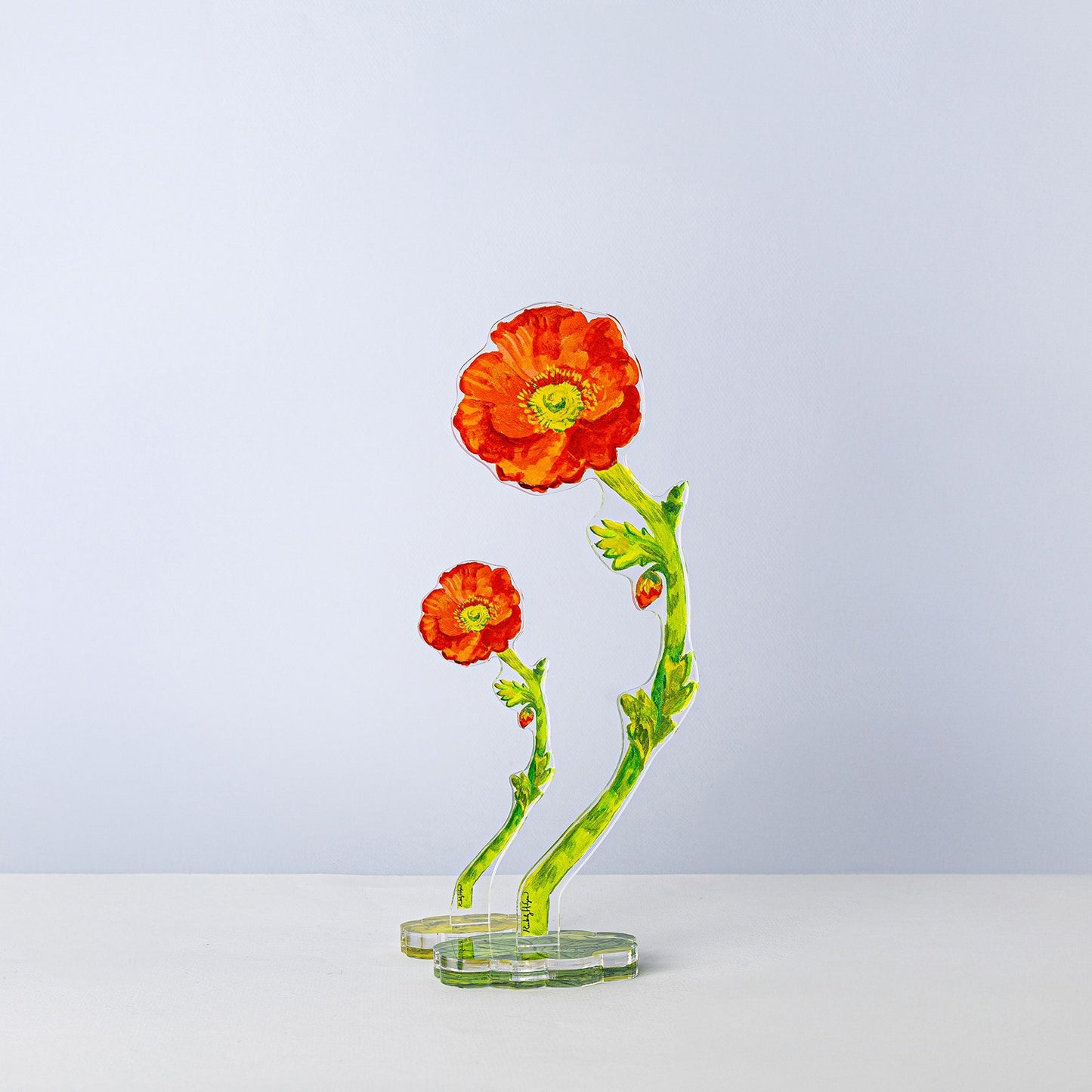 Red Iceland Poppy Small Acrylic Flower