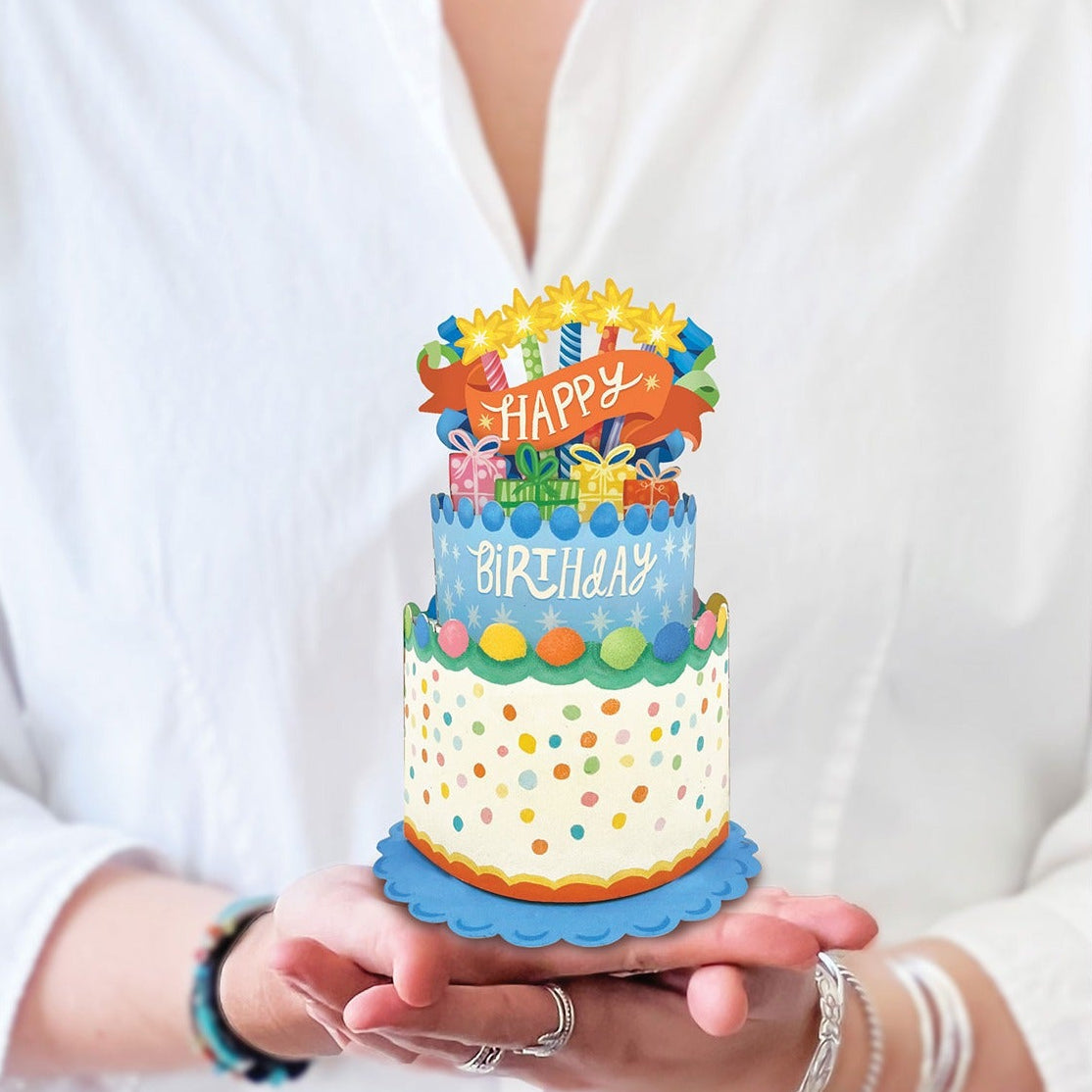 Mini Confetti Cake Pop-Up Card, Freshcut Paper
