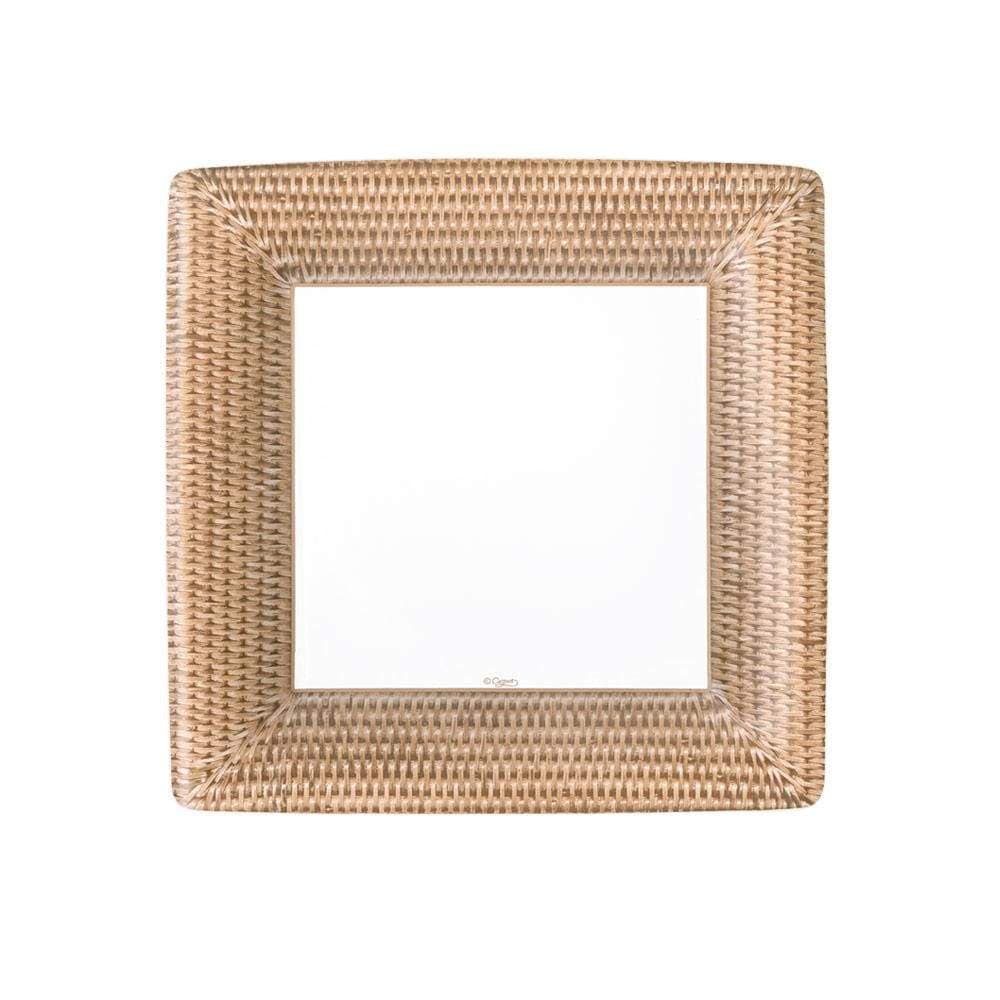 Rattan Square Salad Plates