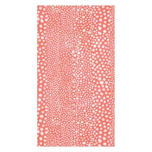 Caspari Pebble Coral Guest Towels