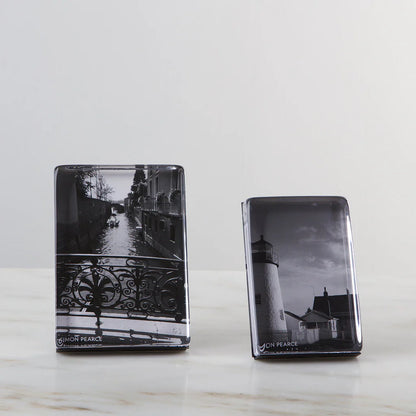 Simon Pearce Woodbury Vertical Photo Block 6" x 4", Gift Boxed