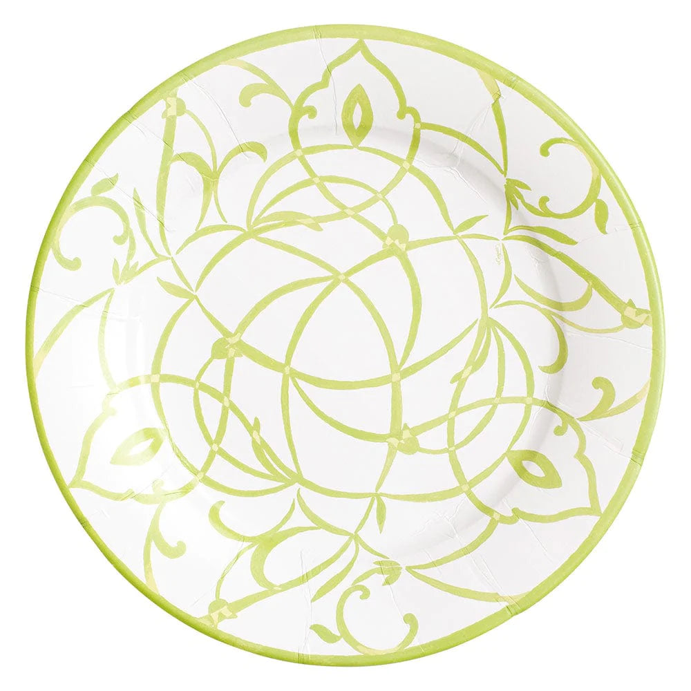 Algarve Paper Dinner Plates in Moss
