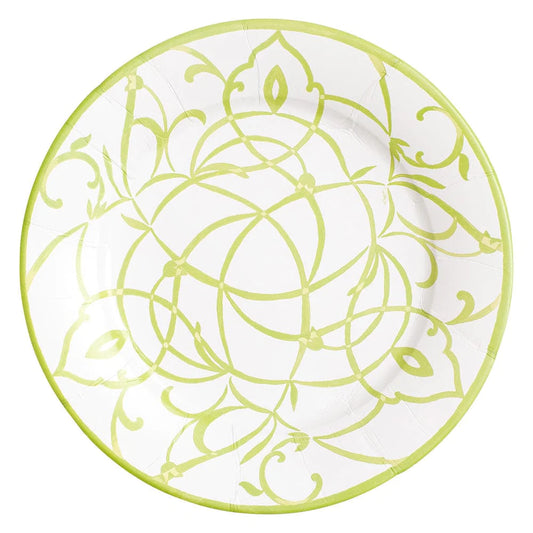 Algarve Paper Dinner Plates in Moss
