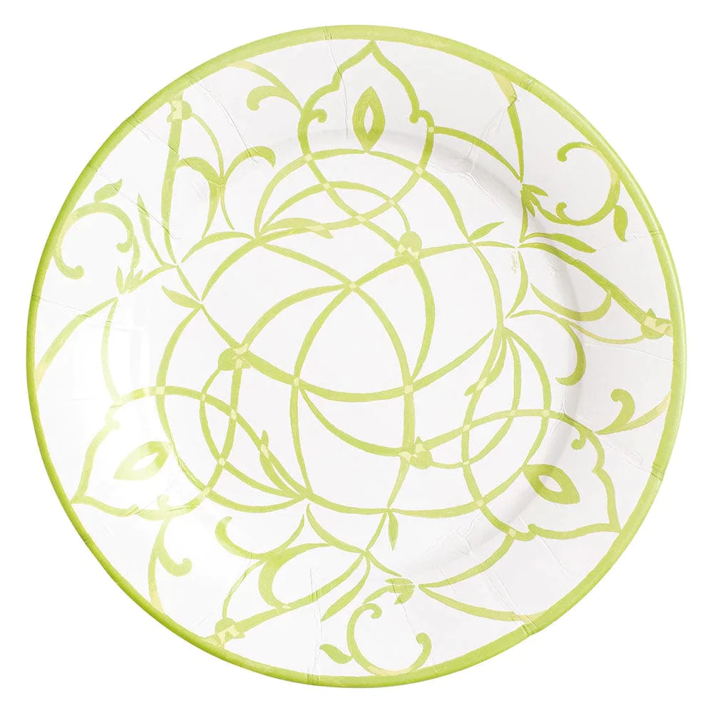 Algarve Paper Salad / Dessert Plates in Moss