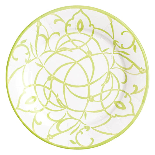 Algarve Paper Salad / Dessert Plates in Moss