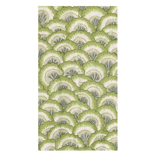 Pontchartrain Scallop Green Guest Towels